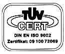 TÜV-CERT LOGO DIN EN ISO 9002